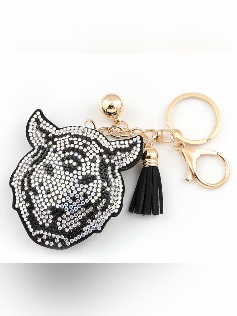BOUTIQUE RHINESTONE TIGER KEYCHAIN/BAG ACCESSORY